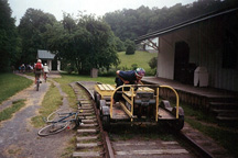 Historical railroad equipment at Green Cove